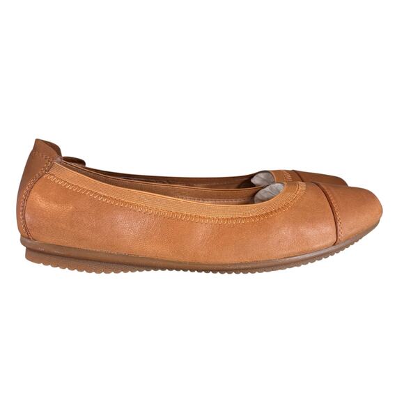 New Josef Seibel Ballet Flats Shoes Women's Size 38 (7-7.5) Tan Leather Slip On - Picture 2 of 8